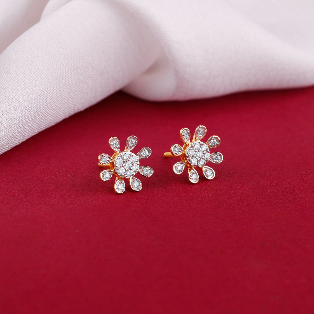 Gold Spring Beauty Lab Grown Diamond Earrings