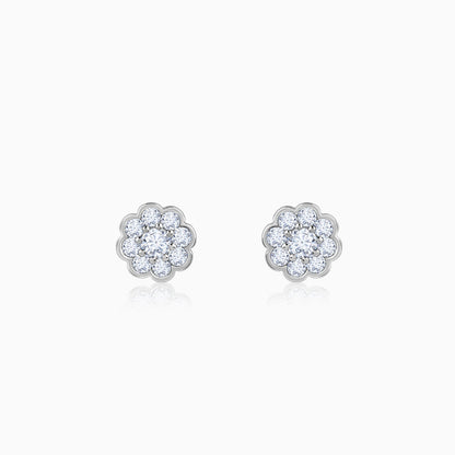 Rose Gold Blooming Cluster Lab Grown Diamond Earrings