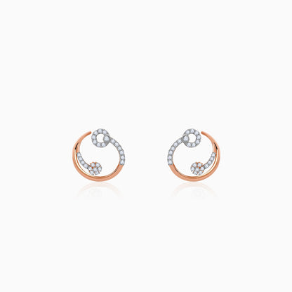 Rose Gold Wildflower Lab Grown Diamond Earrings