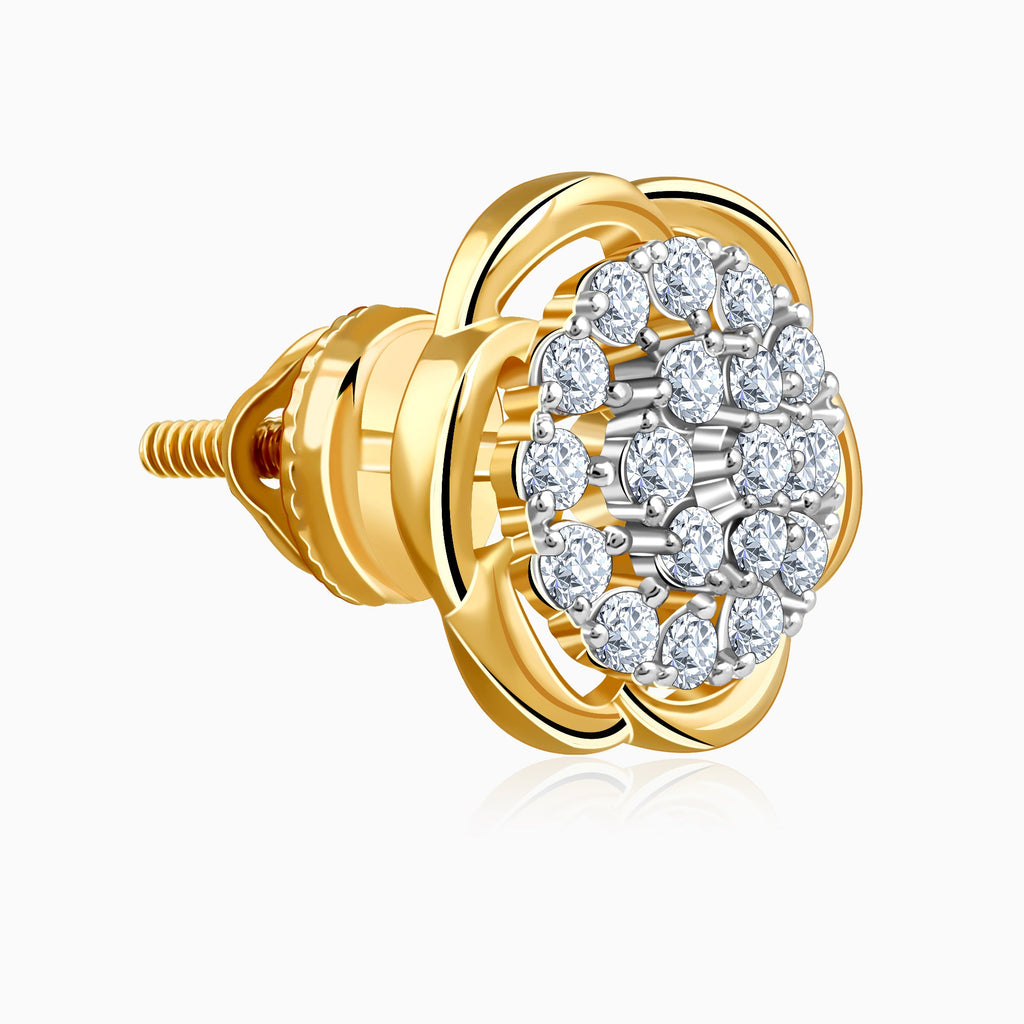 Gold Petunia Paradise Lab Grown Diamond Earrings