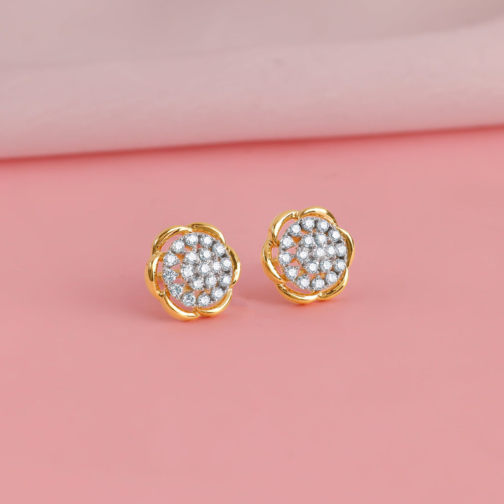Gold Petunia Paradise Lab Grown Diamond Earrings