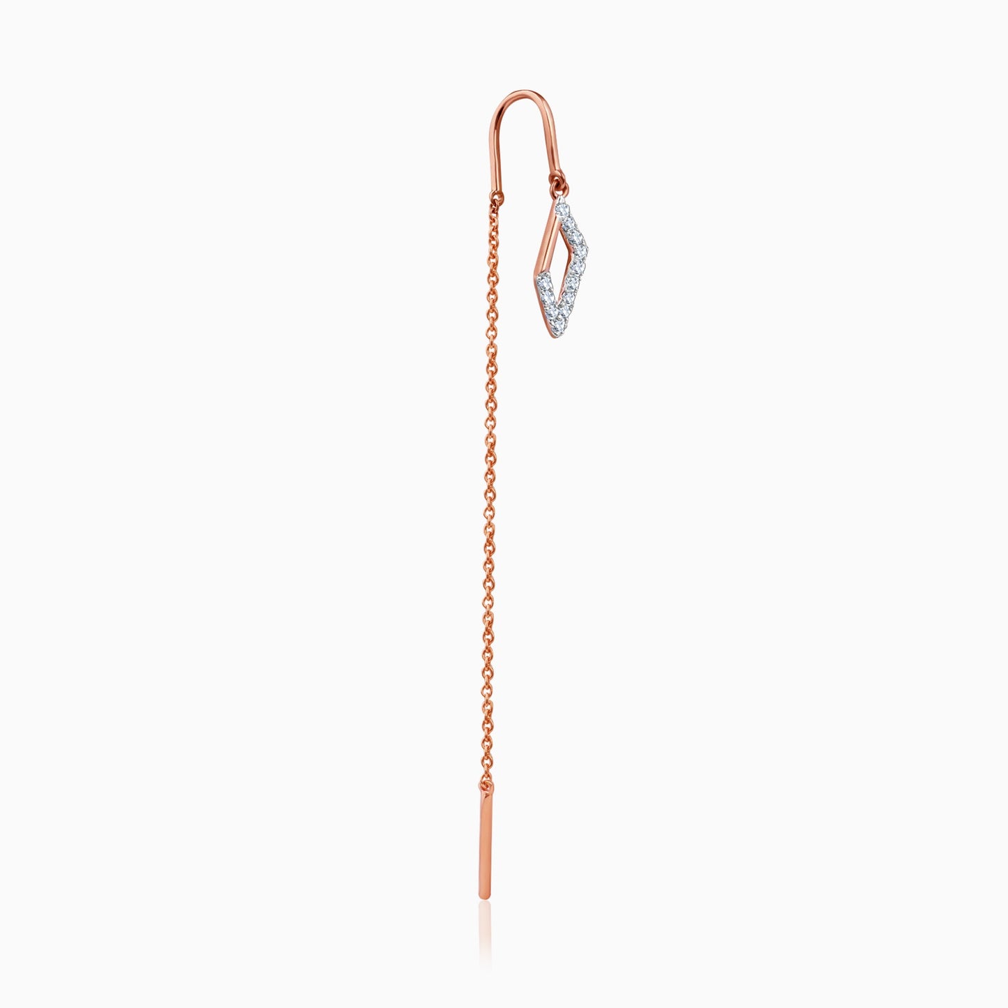 Rose Gold Manorama Sui Dhaaga Lab Grown Diamond Earrings