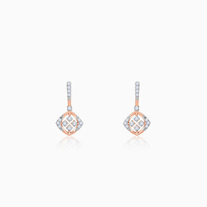 Rose Gold Quadra Muse Lab Grown Diamond Earrings