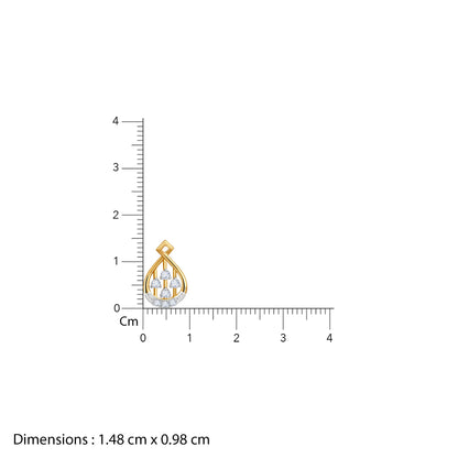 Gold Dropping Ray Lab Grown Diamond Earrings