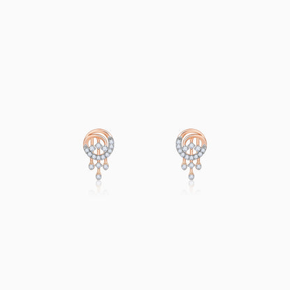 Rose Gold Classic Orb Lab Grown Diamond Earrings