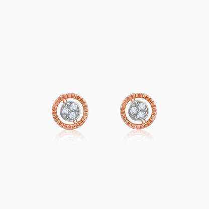Rose Gold Floral Glam Lab Grown Diamond Earrings