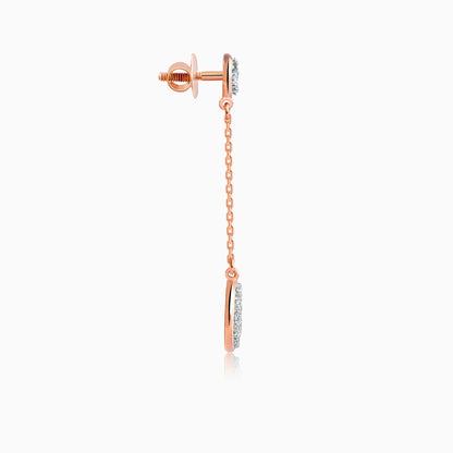 Rose Gold Blooming Lab Grown Diamond Earrings