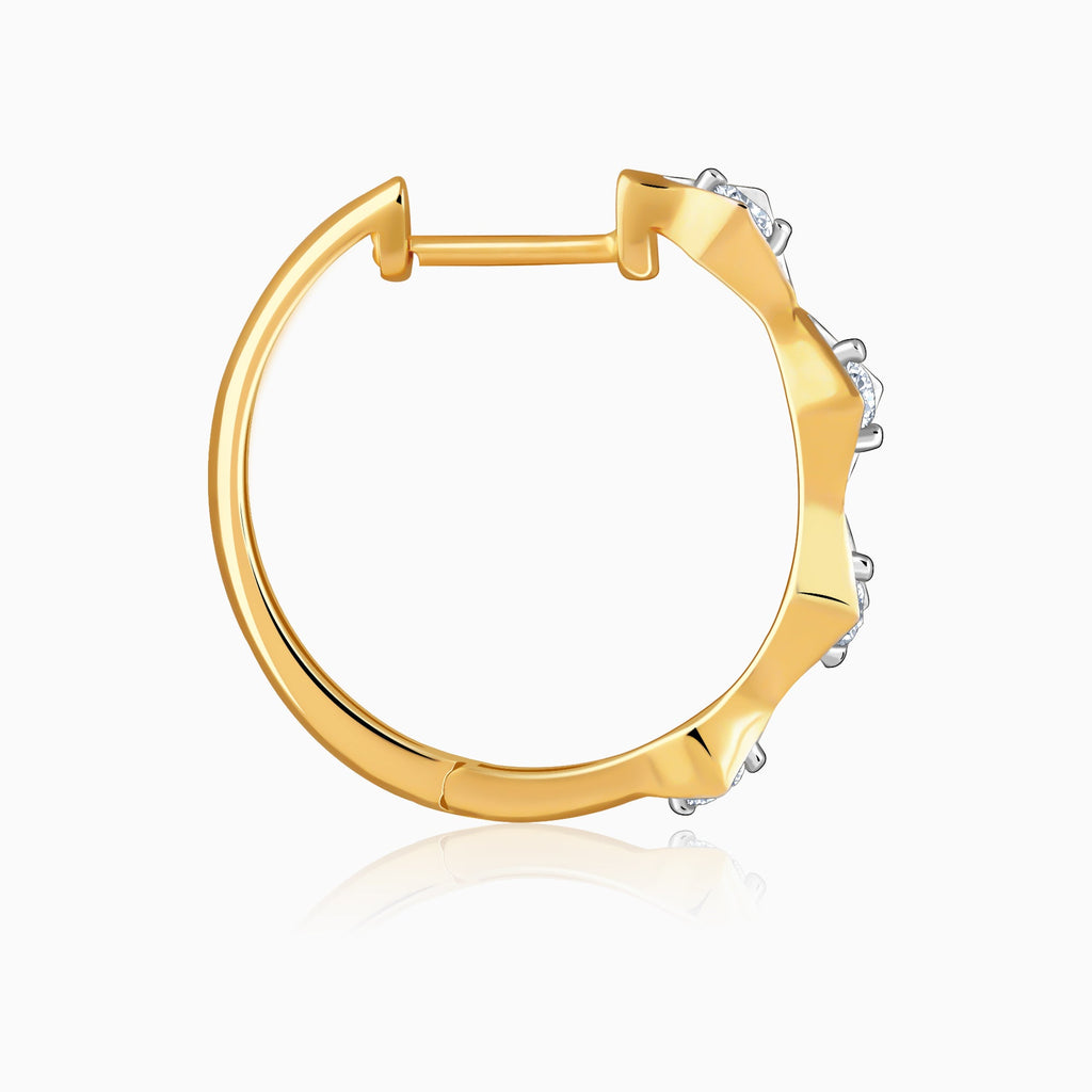 Gold EverBold Lab Grown Diamond Hoop Earrings