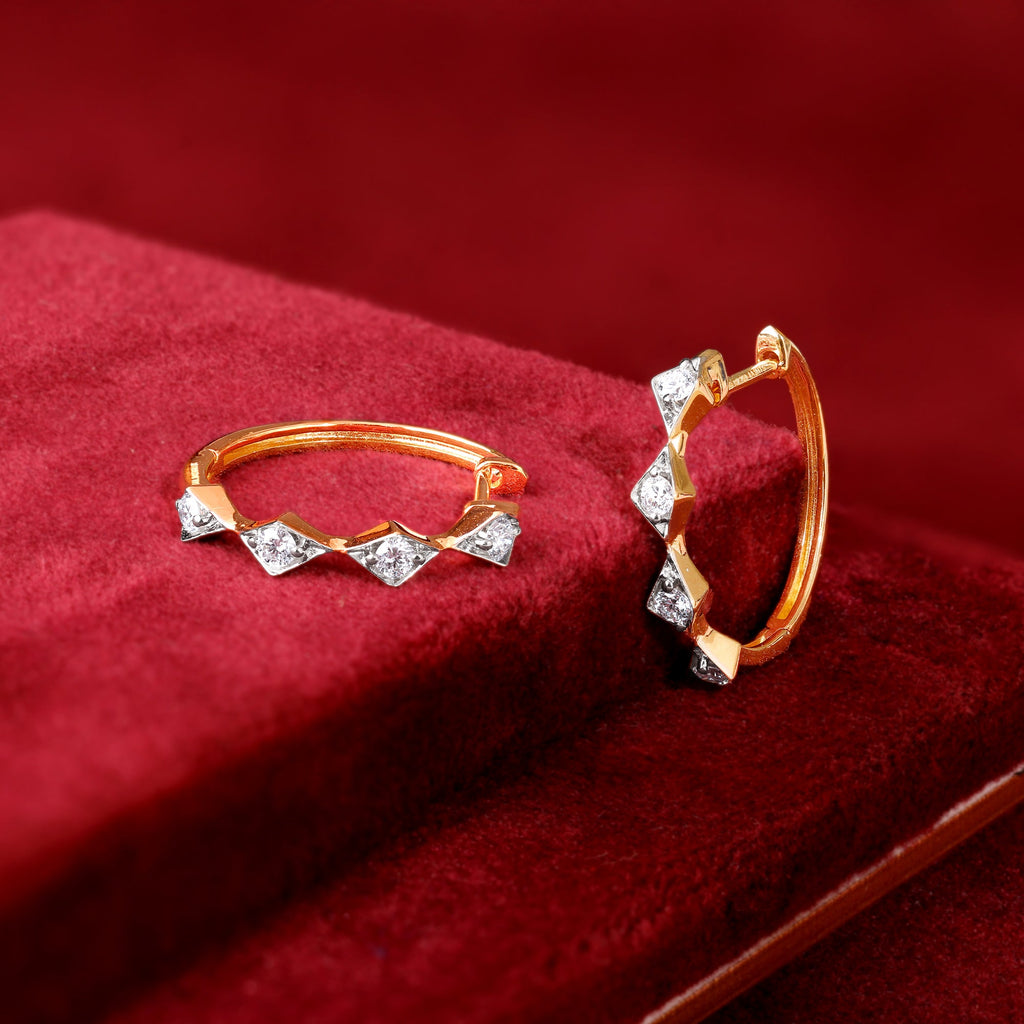 Gold EverBold Lab Grown Diamond Hoop Earrings