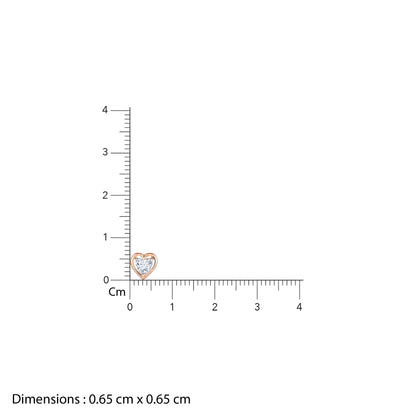 Rose Gold Heart Throb Lab Grown Diamond Earrings