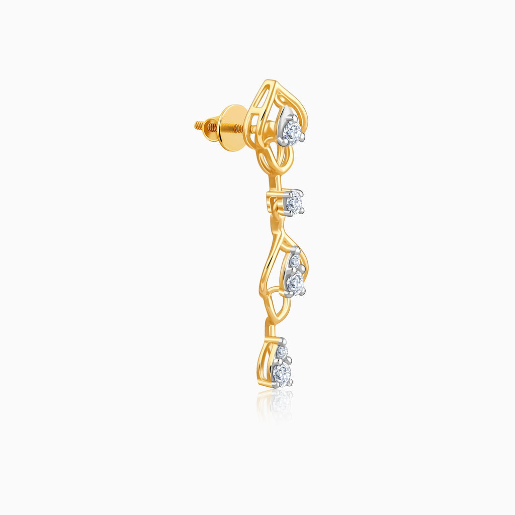 Gold Hearts in Harmony Lab Grown Diamond Earrings
