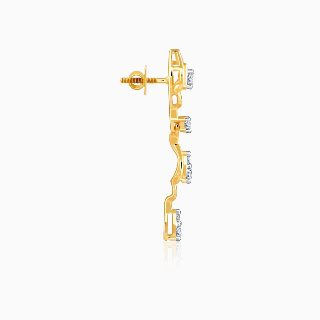 Gold Hearts in Harmony Lab Grown Diamond Earrings