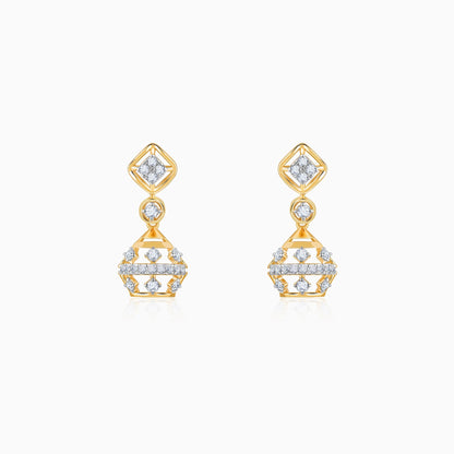 Gold Classy Lab Grown Diamond Earrings