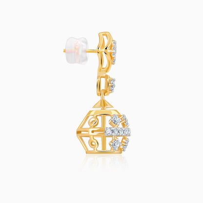 Gold Classy Lab Grown Diamond Earrings