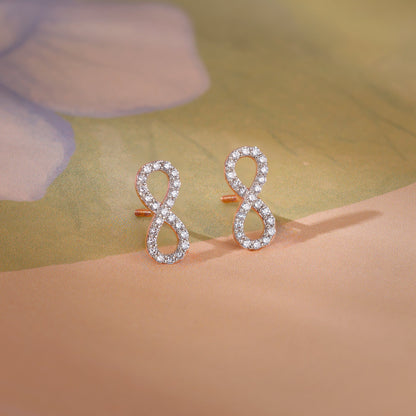 Rose Gold Elara Lab Grown Diamond Stud Earrings