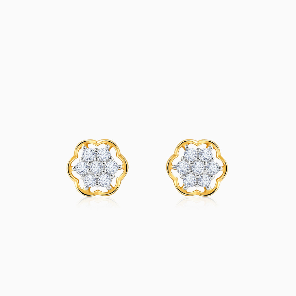 Gold Mana Lab Grown Diamond Stud Earrings
