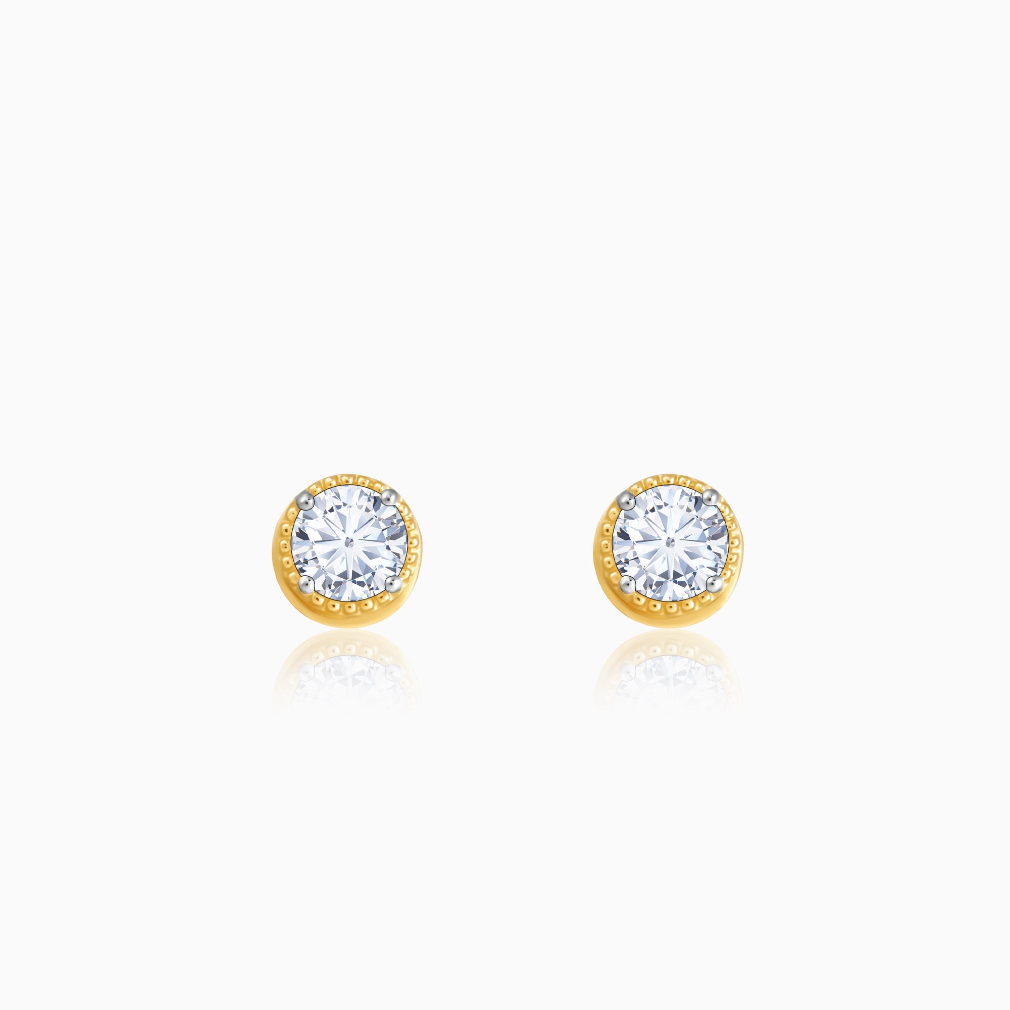 Gold Nova Lab Grown Diamond Stud Earrings