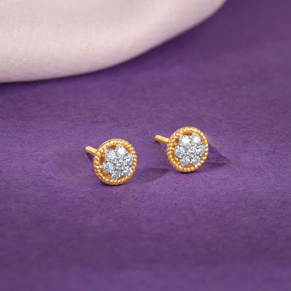 Gold Auriora Lab Grown Diamond Stud Earrings