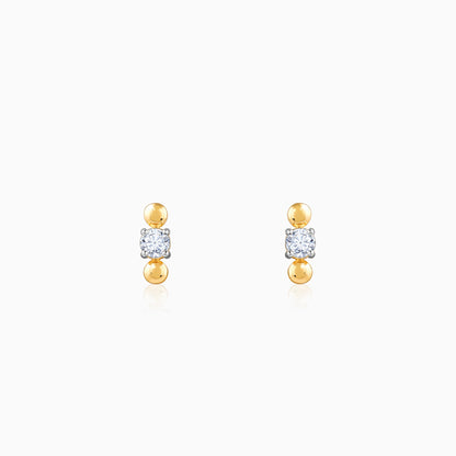 Gold Bindu Lab Grown Diamond Earrings