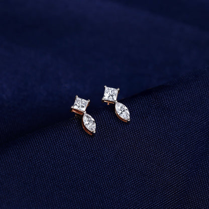 Rose Gold Dualis Lab Grown Diamond Earrings