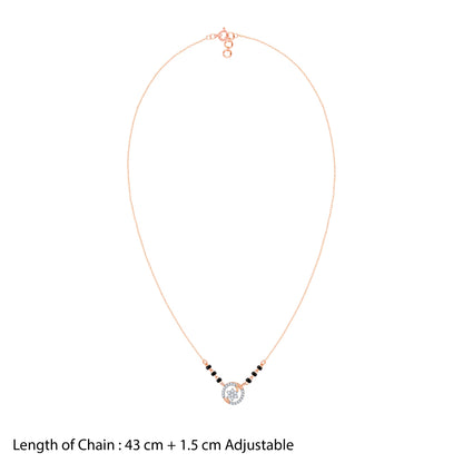Rose Gold Bhavya Lab Grown Diamond Mangalsutra
