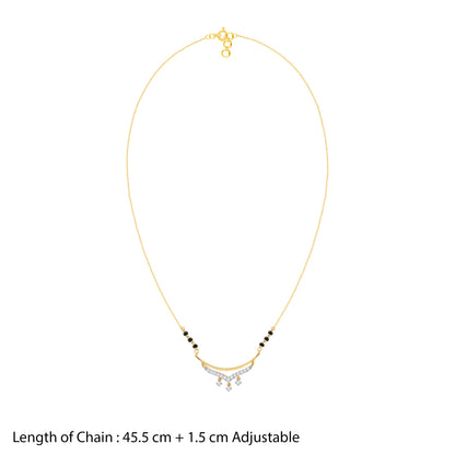 Gold Aarti Lab Grown Diamond Mangalsutra