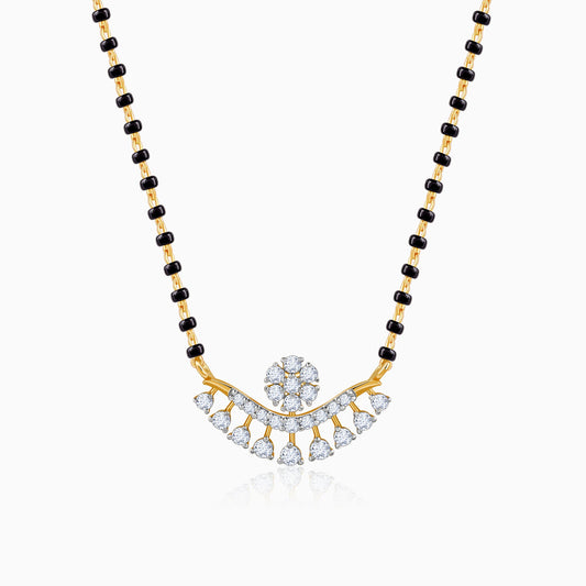 Gold Drop Floret Lab Grown Diamond Mangalsutra