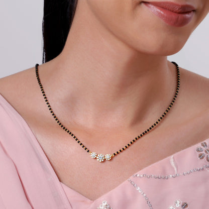 Gold Rhea Lab Grown Diamond Mangalsutra