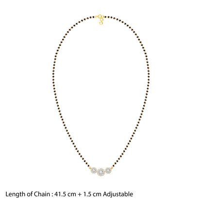 Gold Rhea Lab Grown Diamond Mangalsutra