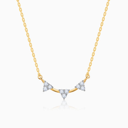 Gold Love Trinity Diamond Necklace