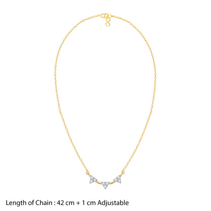 Gold Love Trinity Diamond Necklace