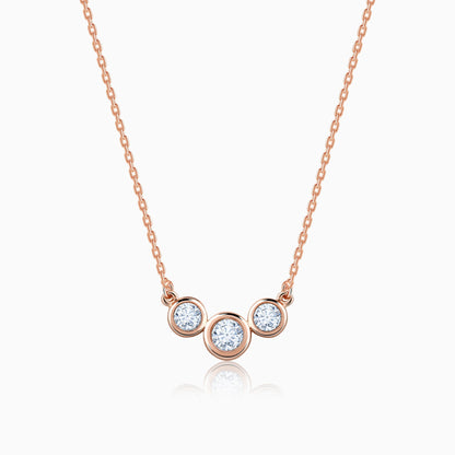 Rose Gold Cercle Diamond Necklace