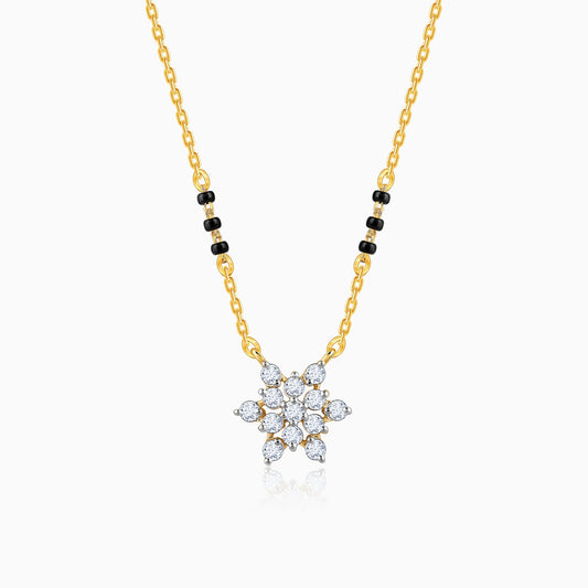 Gold Shubh Lagn Lab Grown Diamond Mangalsutra