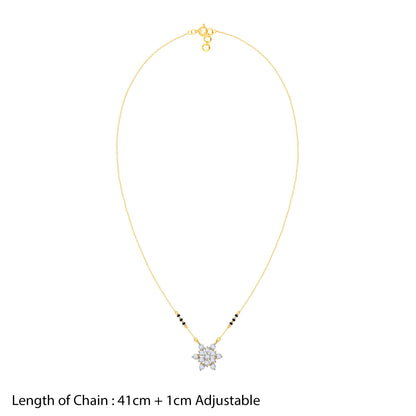 Gold Shubh Lagn Lab Grown Diamond Mangalsutra