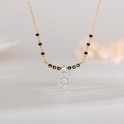 Gold Vasundhara Lab Grown Diamond Mangalsutra