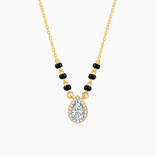Gold Elegant Solitaire Lab Grown Diamond Mangalsutra