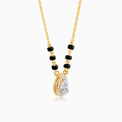 Gold Elegant Solitaire Lab Grown Diamond Mangalsutra
