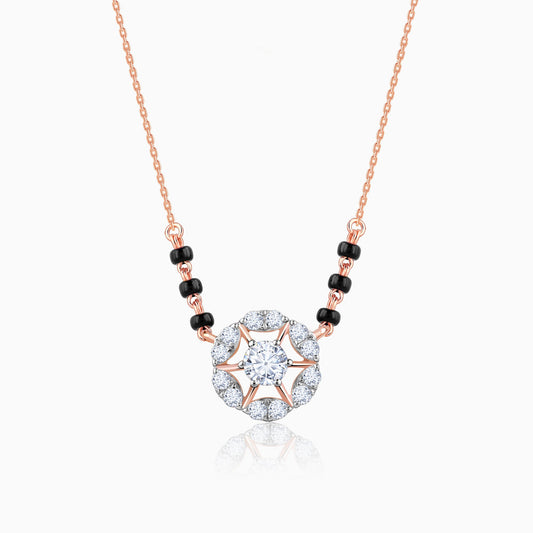Rose Gold Jeeva Solitaire Lab Grown Diamond Mangalsutra