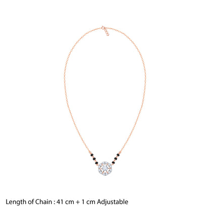 Rose Gold Jeeva Solitaire Lab Grown Diamond Mangalsutra