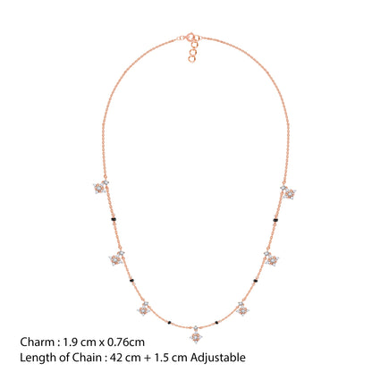 Rose Gold Charmer Lab Grown Diamond Necklace