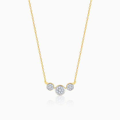 Gold Melting Hearts Diamond Necklace