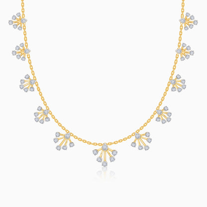 Gold Solar Bloom Lab Grown Diamond Necklace