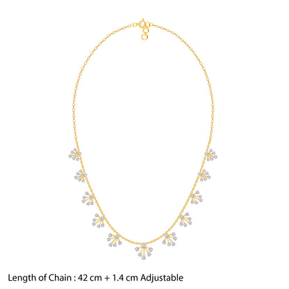 Gold Solar Bloom Lab Grown Diamond Necklace