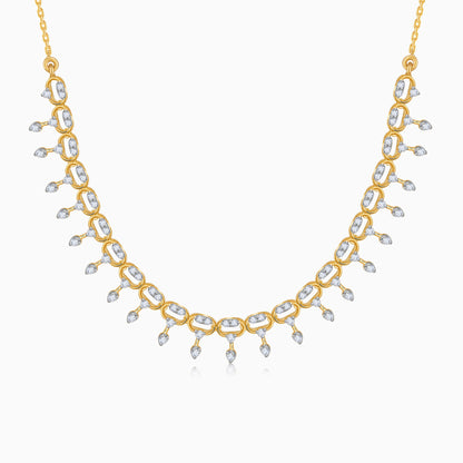 Gold Aurora Lab Grown Diamond Necklace