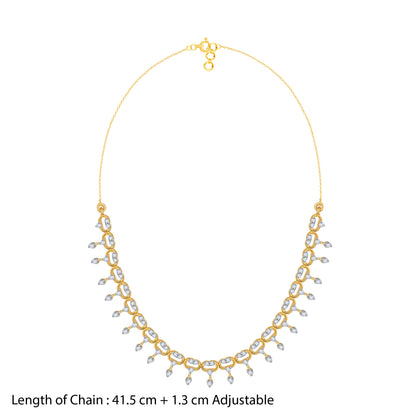 Gold Aurora Lab Grown Diamond Necklace