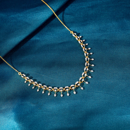 Gold Aurora Lab Grown Diamond Necklace