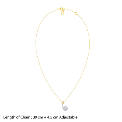 Gold Flowing Flora Lab Grown Diamond Necklace