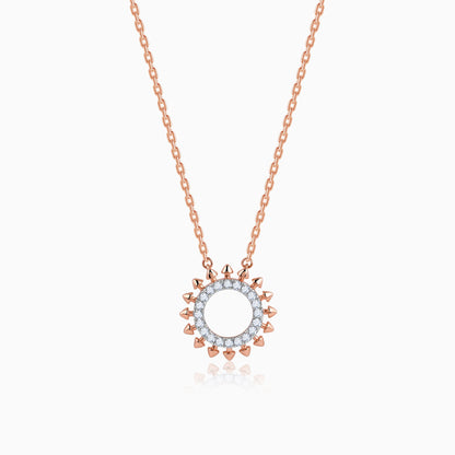 Rose Gold Circle of Grace Lab Grown Diamond Necklace