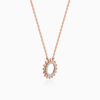Rose Gold Circle of Grace Lab Grown Diamond Necklace