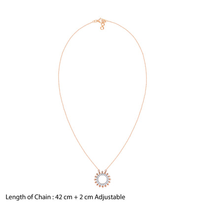 Rose Gold Circle of Grace Lab Grown Diamond Necklace